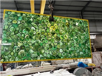 Green Agate Semiprecious Stone Slabs