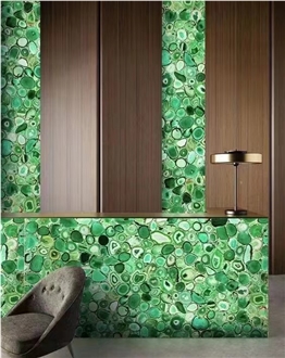 Green Agate Semiprecious Stone Slabs