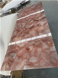 Jasper Red Quartz Semiprecious Stone Panels