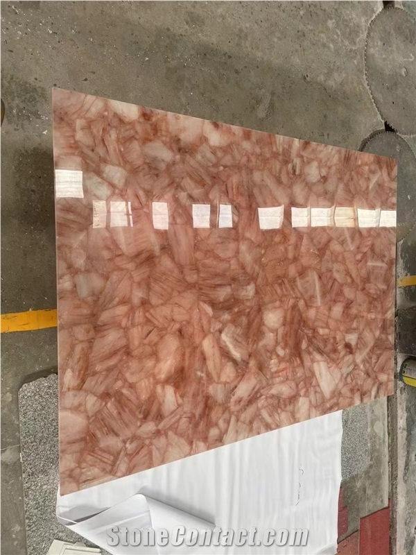 Jasper Red Quartz Semiprecious Stone Panels