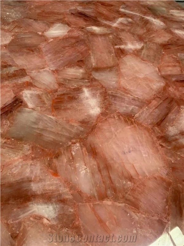 Jasper Red Quartz Semiprecious Stone Panels