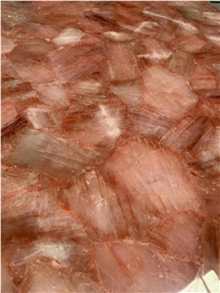 Jasper Red Quartz Semiprecious Stone Panels
