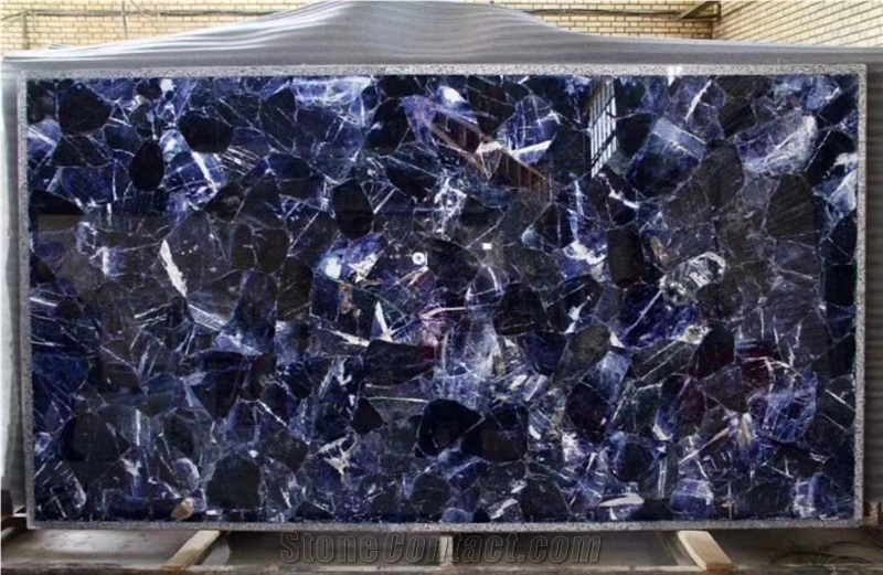 Sodalite Blue Semiprecious Stone Slabs