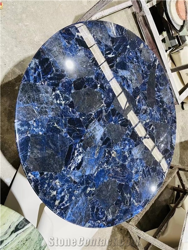 Sodalite Blue Semiprecious Stone Slabs