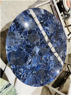 Sodalite Blue Semiprecious Stone Slabs