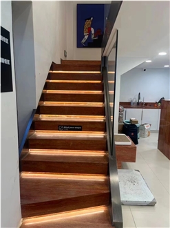 Iran Red Travertine Honed Unfilled Slabs
