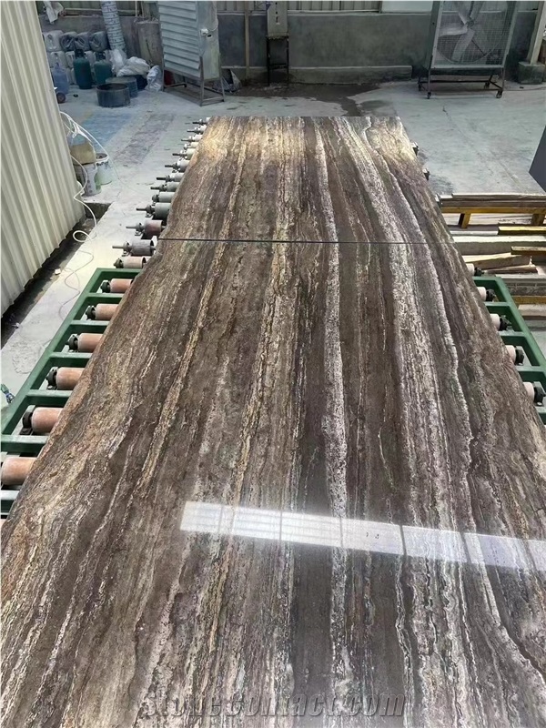 Iran Silver Grey Color Travertine Tiles