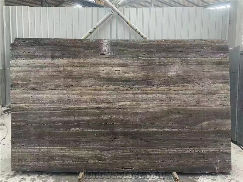 Iran Silver Grey Color Travertine Tiles