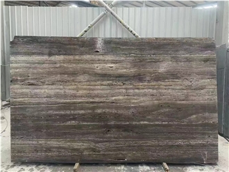 Iran Silver Grey Color Travertine Tiles