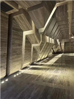 Iran Silver Grey Color Travertine Tiles
