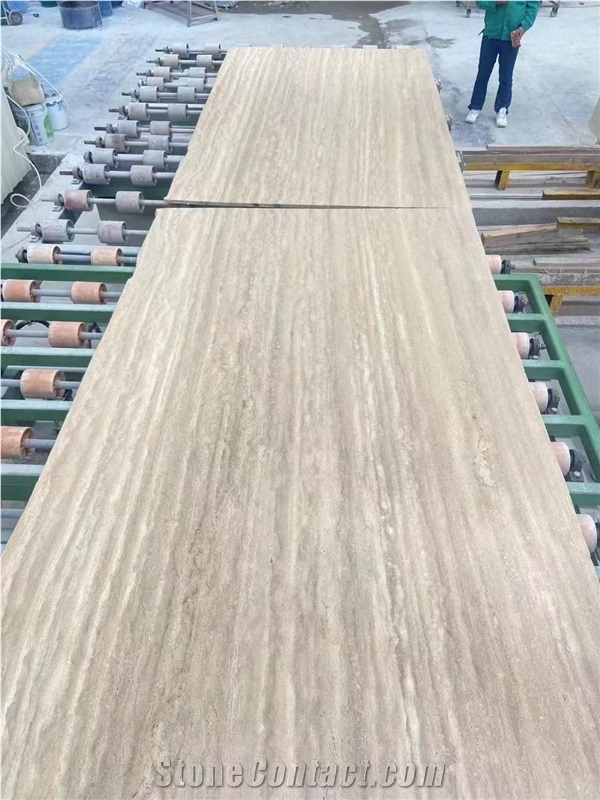 Natural Ivory White Travertine Honed And Unfilled  Slabs