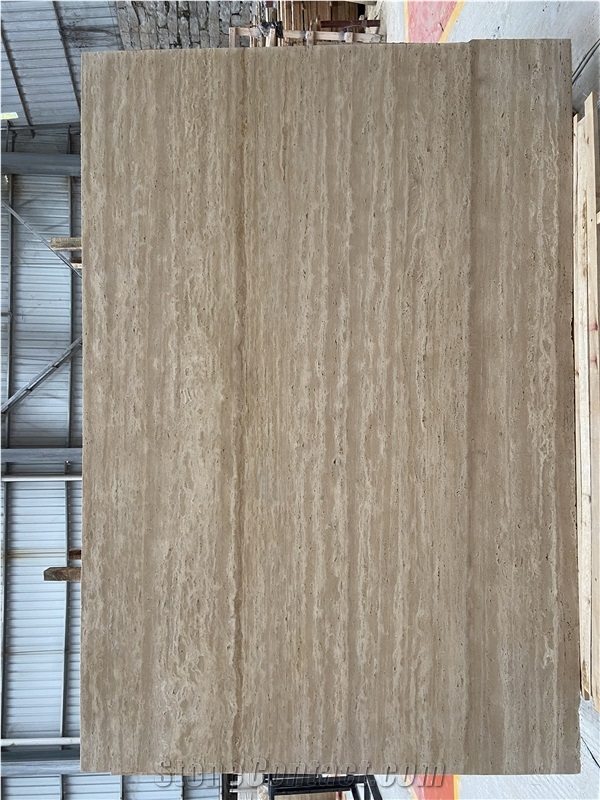 Natural Ivory White Travertine Honed And Unfilled  Slabs