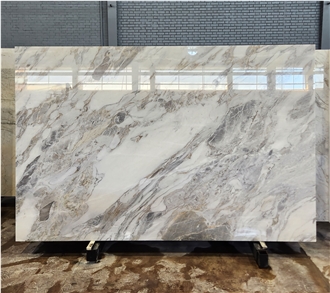 Tornado Crystalline White Marble Slabs