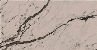 Sintered Stone Slabs White Marble Look With Veining