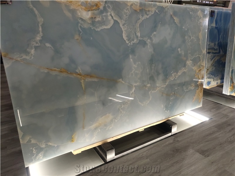 Luxury Blue Onyx Slabs For Wall Tile And Bathroom Tile