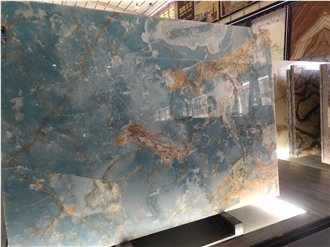 Luxury Blue Onyx Slabs For Wall Tile And Bathroom Tile