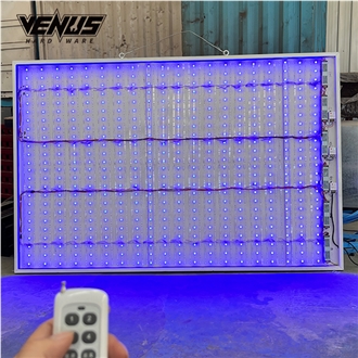 Showroom LED Backlight Slab Display Rack Remote Control