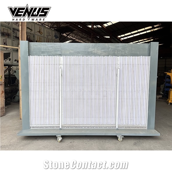 Showroom LED Backlight Slab Display Rack Remote Control