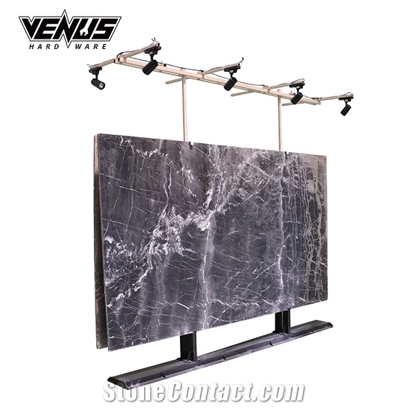 Showroom Slab Display Rack With LED Light