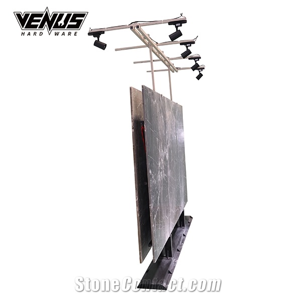 Showroom Slab Display Rack With LED Light