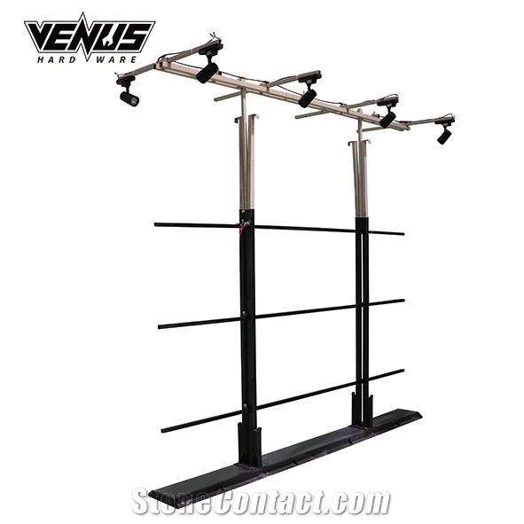 Showroom Slab Display Rack With LED Light