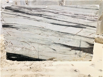 Exotic Panda White Marble Blocks