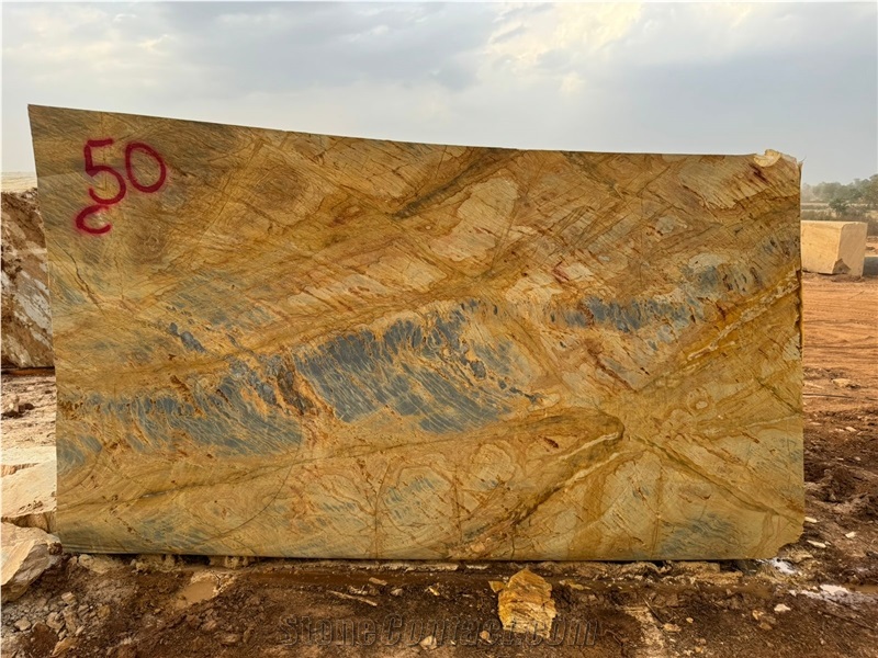Gold Quartzite Rough Blocks