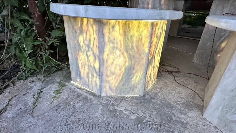 Lady Onyx Backlit Stone Interior Furniture