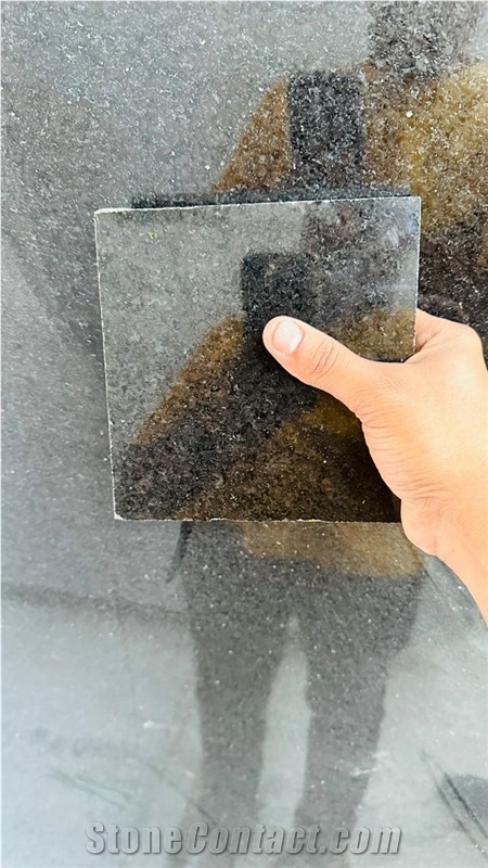 R Black Granite - Ash Black Granite Blocks