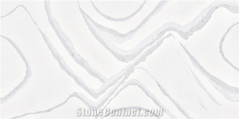 AQ5388 White Calacatta Valley Quartz Slabs