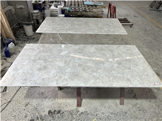Backlit White Crystal Quartz Semiprecious Stone Slabs