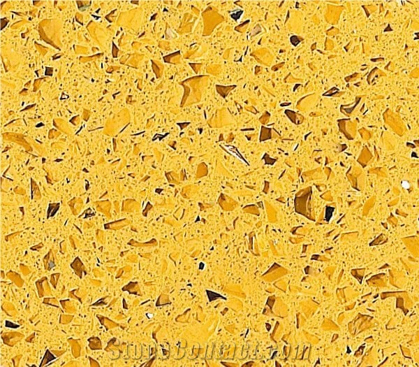 Yellow Artificial Stone Slab 