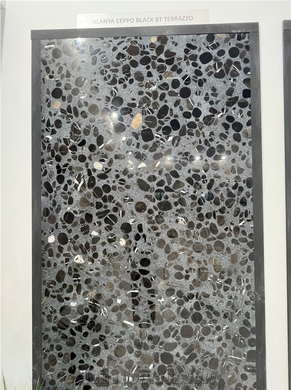Alanya Ceppo Black BT Terrazzo Slabs And Tiles