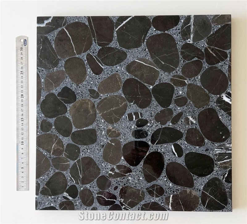 Alanya Ceppo Black BT Terrazzo Slabs And Tiles