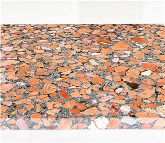 Alanya Ceppo Black & Red Terrazzo Slabs