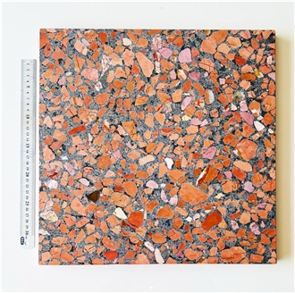 Alanya Ceppo Black & Red Terrazzo Slabs