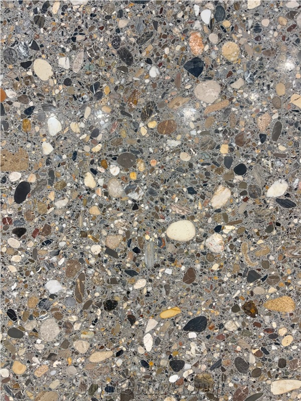 Alanya Ceppo Conglomerate Terrazzo Slabs