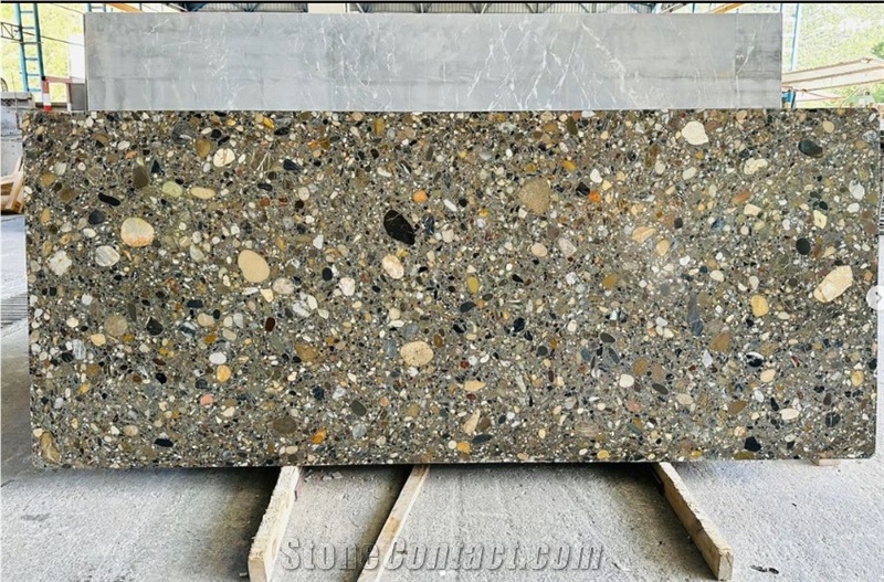 Alanya Ceppo Conglomerate Terrazzo Slabs