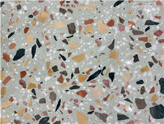 Alanya Ceppo Green Multicolor Art 1 Terrazzo Slabs