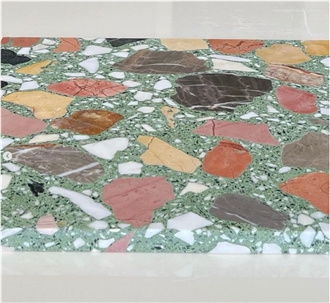 Alanya Ceppo Green Multicolor Art 1 Terrazzo Slabs