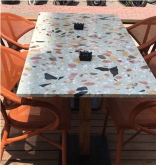 Alanya Ceppo White Terrazzo Table Tops