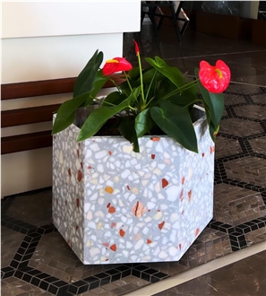 Terrazzo Decorative Vases And Pots