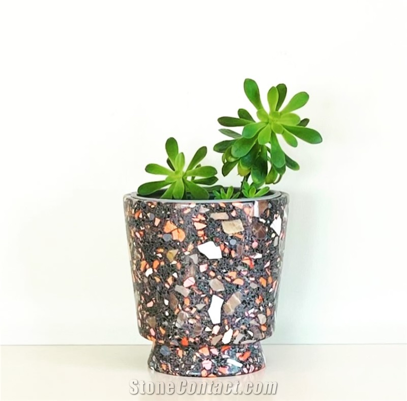 Terrazzo Decorative Vases And Pots