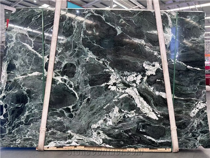 High Quality Prada Green Marble Slabs For Furniture Use