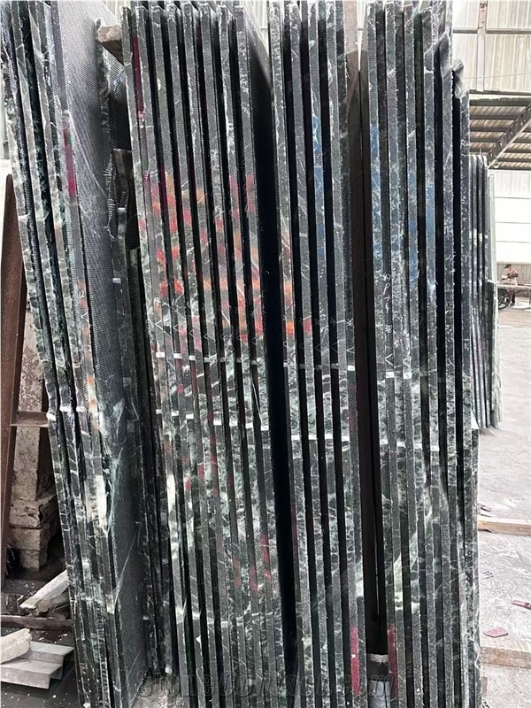 Prada Green Marble Slabs For Bath Room Use