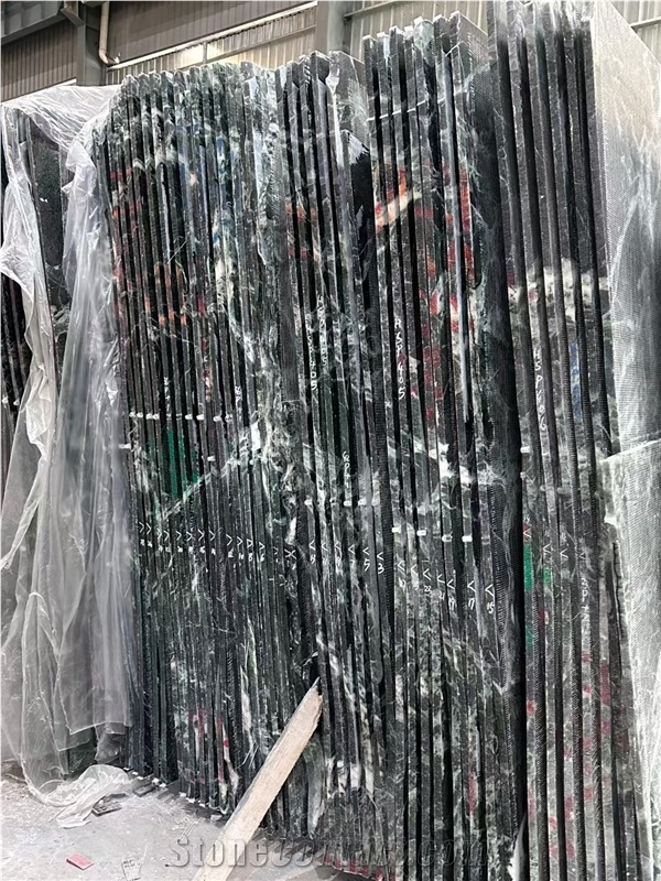 Prada Green Marble Slabs For Bath Room Use
