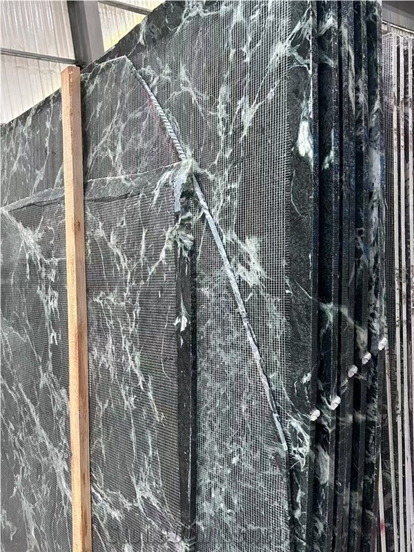Prada Green Marble Slabs For Bath Room Use