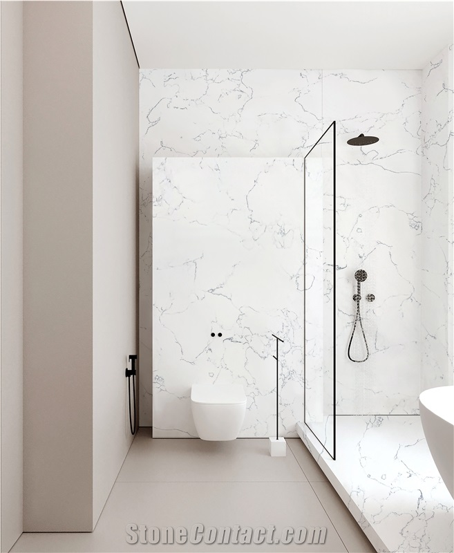Lightning White Engineered Marble Artificial Marble