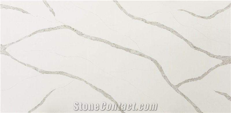 LQ-906 Calacatta Meliss Quartz Slabs Vietnam
