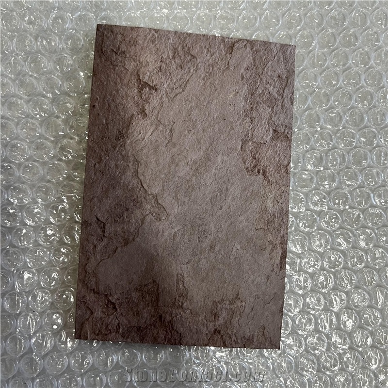 Ultra Thin Natural Slate Veneer Tiles Flexible Stone Sheet